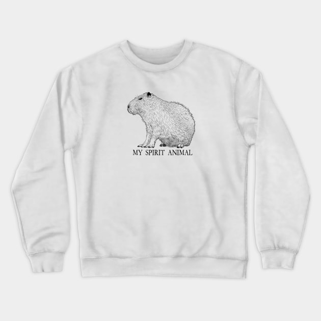 Capybara: My Spirit Animal Crewneck Sweatshirt by ImpishTrends